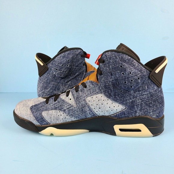 Air Jordan 6 VI Retro 2019 Washed Denim CT5340-401 Mens Size 13 - Picture 5 of 10